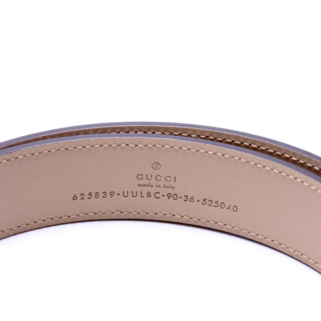 625839 GG Marmont Supreme/Leather Belt Size 90/36
