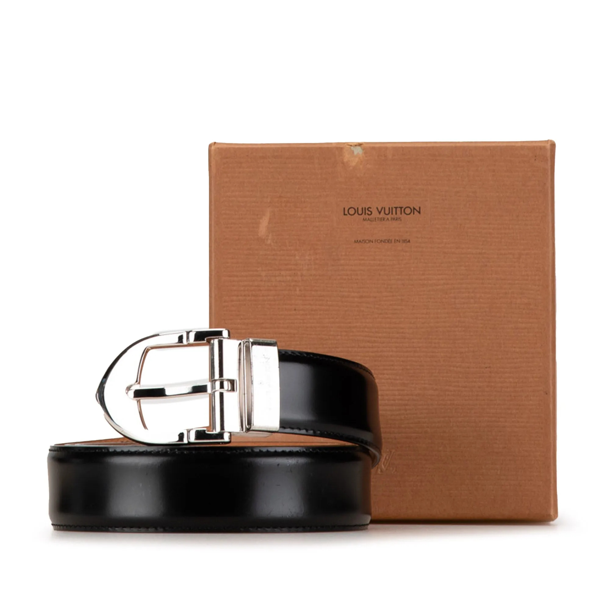 Black Louis Vuitton Ceinture Classic Belt