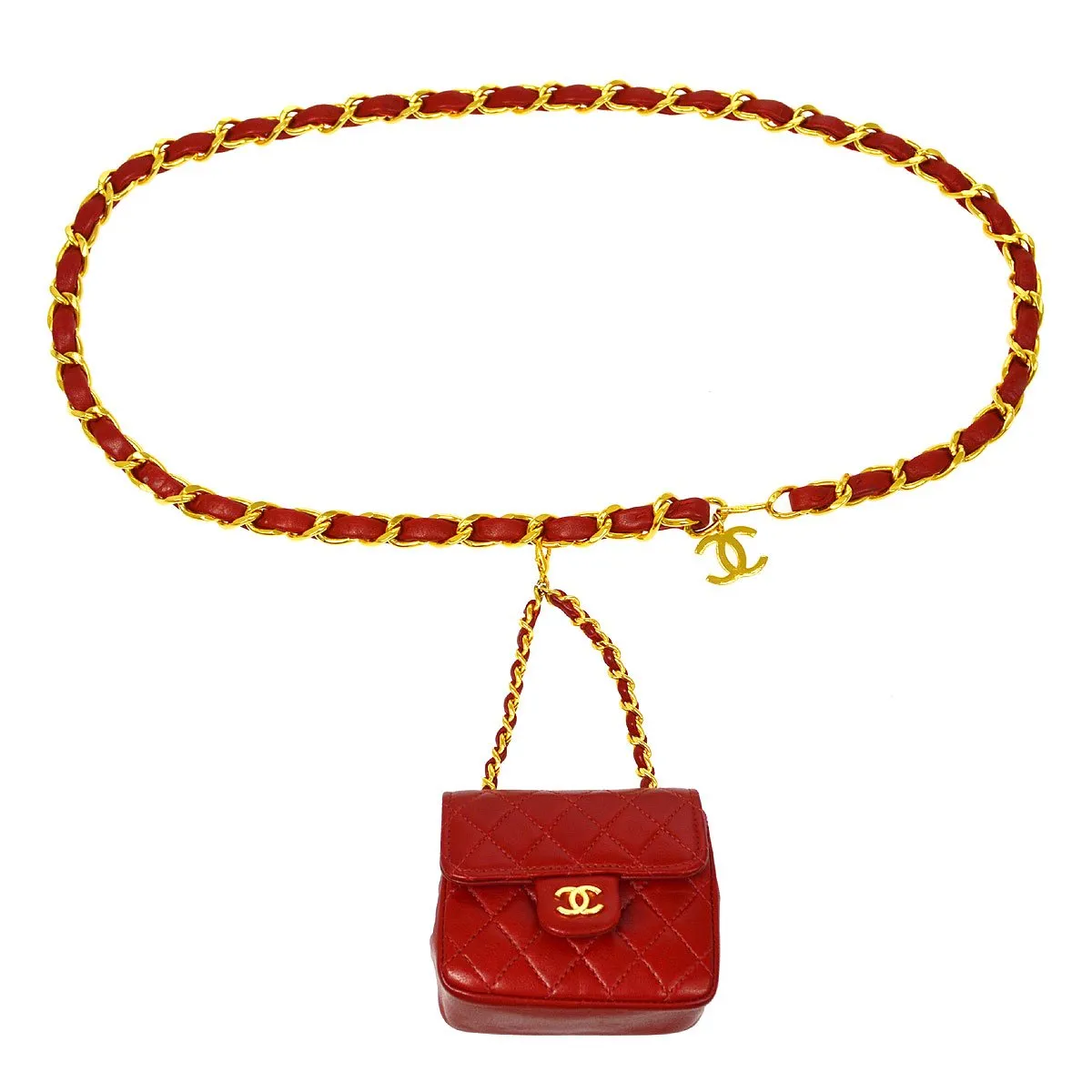 CHANEL 1990s Lambskin Belt Bag Micro 90808