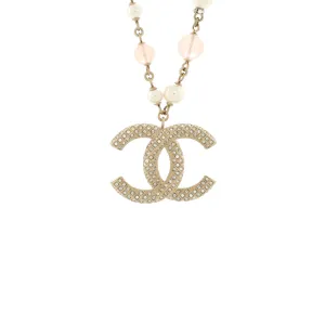 Chanel Cc Long Pendant Necklace Metal