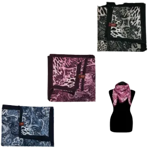 DENTS Ladies Animal Print & Paisley Scarf MADE IN ITALY Womens Warm Winter