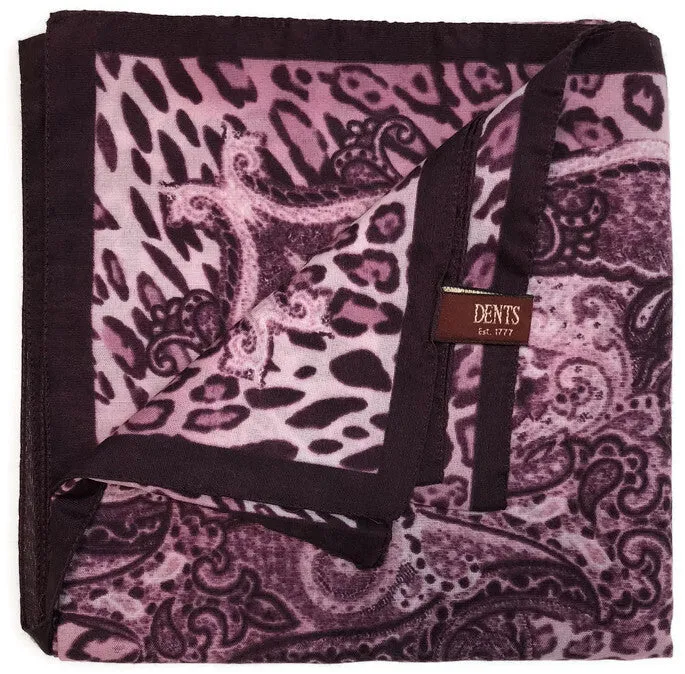 DENTS Ladies Animal Print & Paisley Scarf MADE IN ITALY Womens Warm Winter