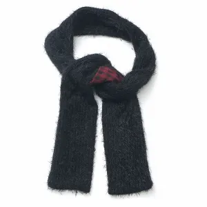 Grey Scarf with Red Plaid