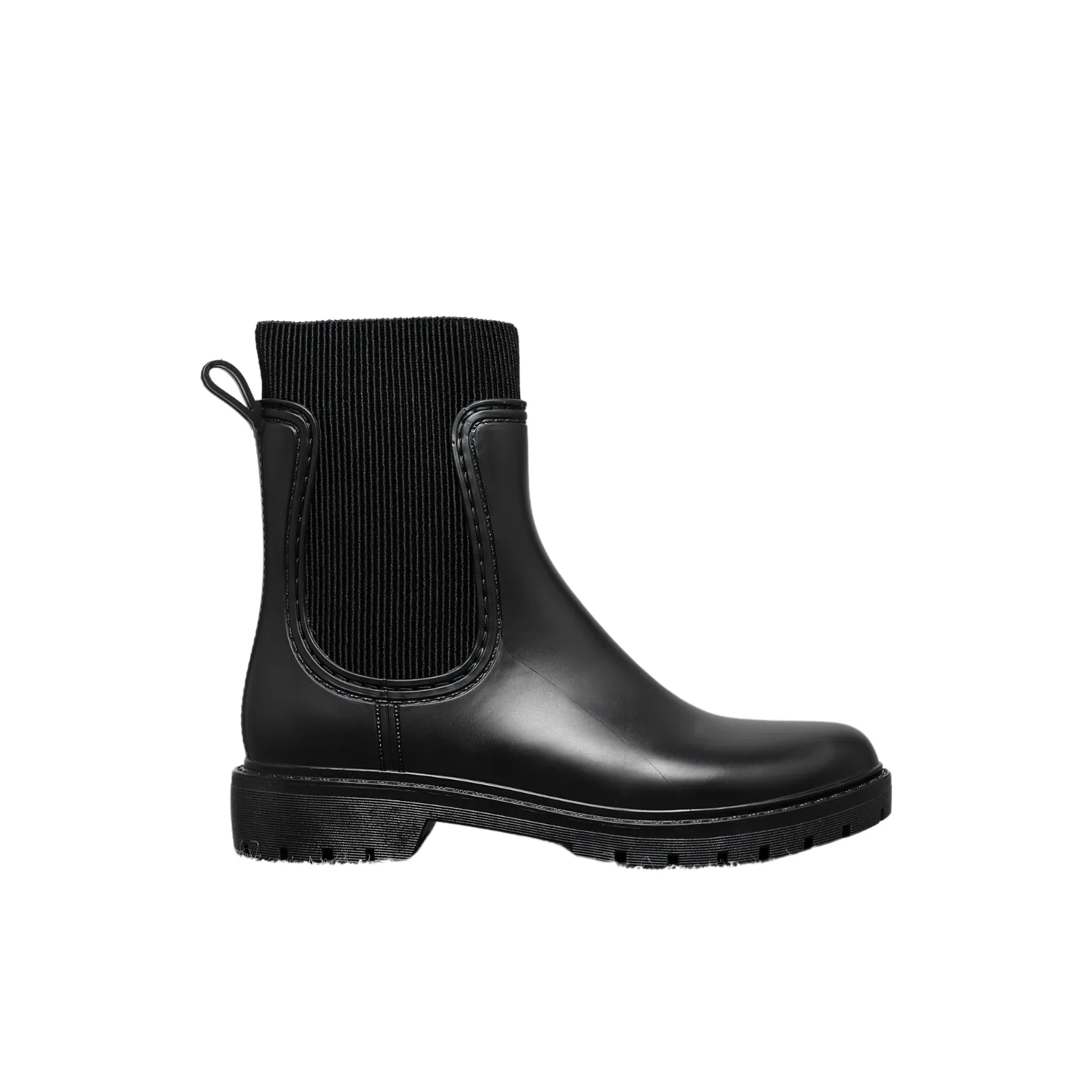 IVACHY Women's Waterproof Chelsea Boots – Ankle-Length, Slip-Resistant, Pull-On Rain Boots with 3 cm Block Heel- Wellie booties BG-594