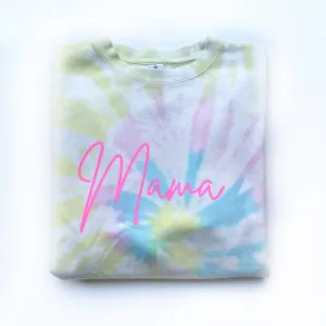 Mama Sunset Swirl Tie Dye Sweatshirt