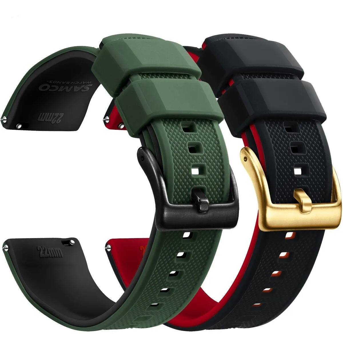 Rafael Silicone Tropic Watch Strap With Gold-Tone Tang Buckle