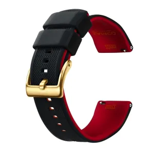 Rafael Silicone Tropic Watch Strap With Gold-Tone Tang Buckle
